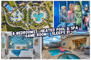 Disney Themed Vacation Home with private heated pool and spa Community Water Park